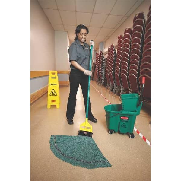 Rubbermaid Commercial 1924815 Maximizer Mop Head, Microfiber Blend, Medium, Green, for Commercial/Professional Cleaning/Mopping - Image 3