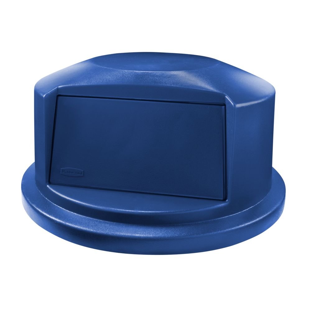 Rubbermaid Commercial Heavy-Duty BRUTE Dome Swing Top Door Lid for 32 Gallon Waste/Utility Containers, Plastic, Blue - Image 3