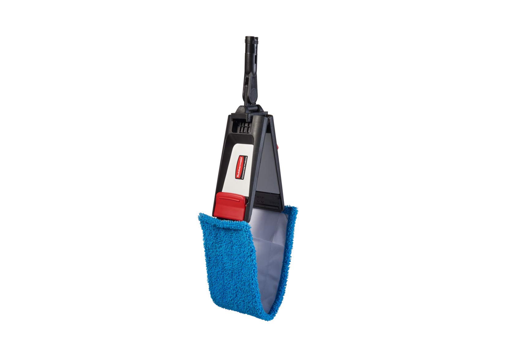 Rubbermaid Commercial Products 18 inch Adaptable Flat Mop Microfiber Pad, Blue, for Janitorial/Professional Cleaners and Light-Duty Cleaning/Mopping with Tab/Pocket Functions - Image 3