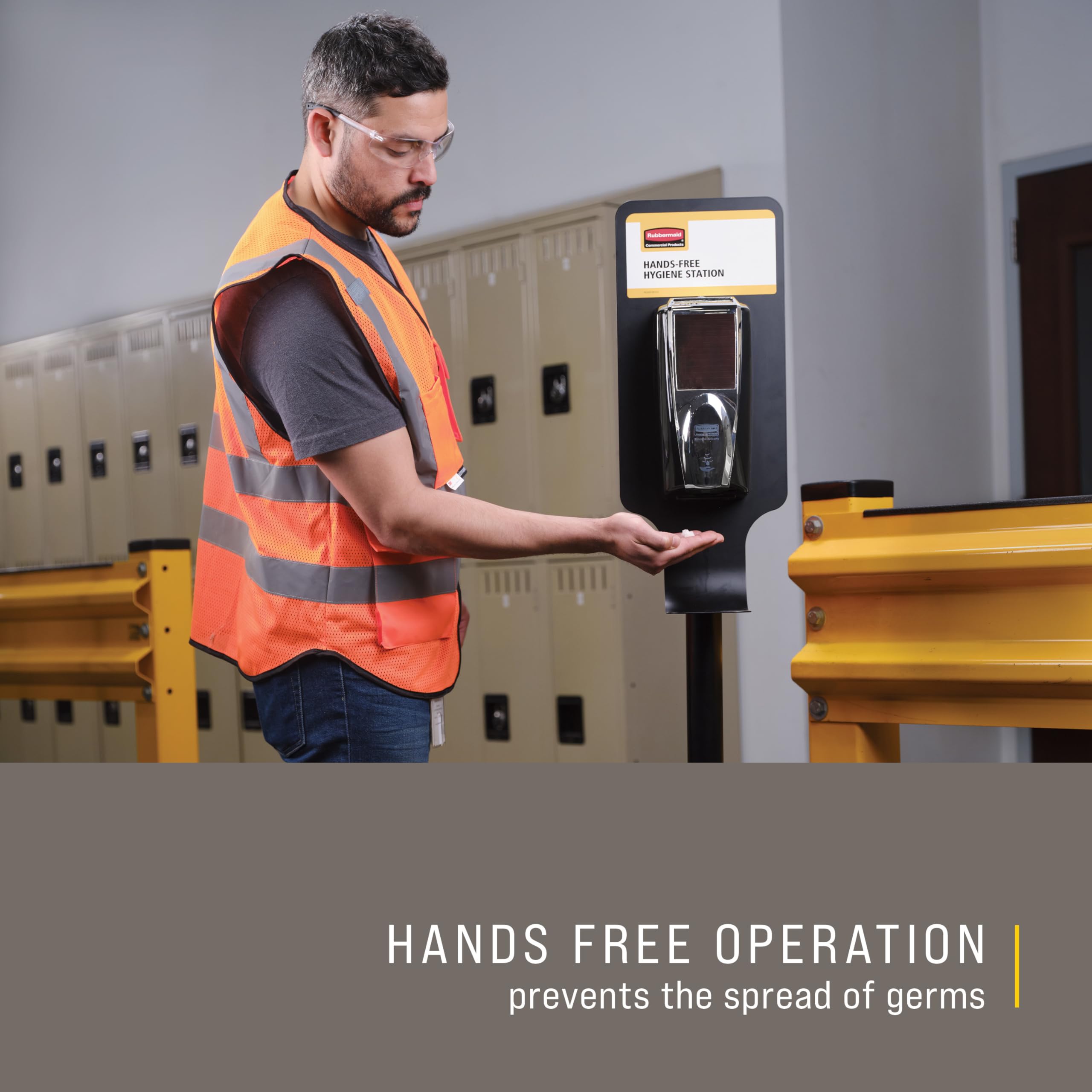 Rubbermaid Commercial Products AutoFoam LumeCel Hand Soap & Sanitizer Dispenser, Black/Chrome, Battery Free, Powered by Indoor Light, Touchless, Wall Mount, for Restrooms in Offices/Hotels - Image 4