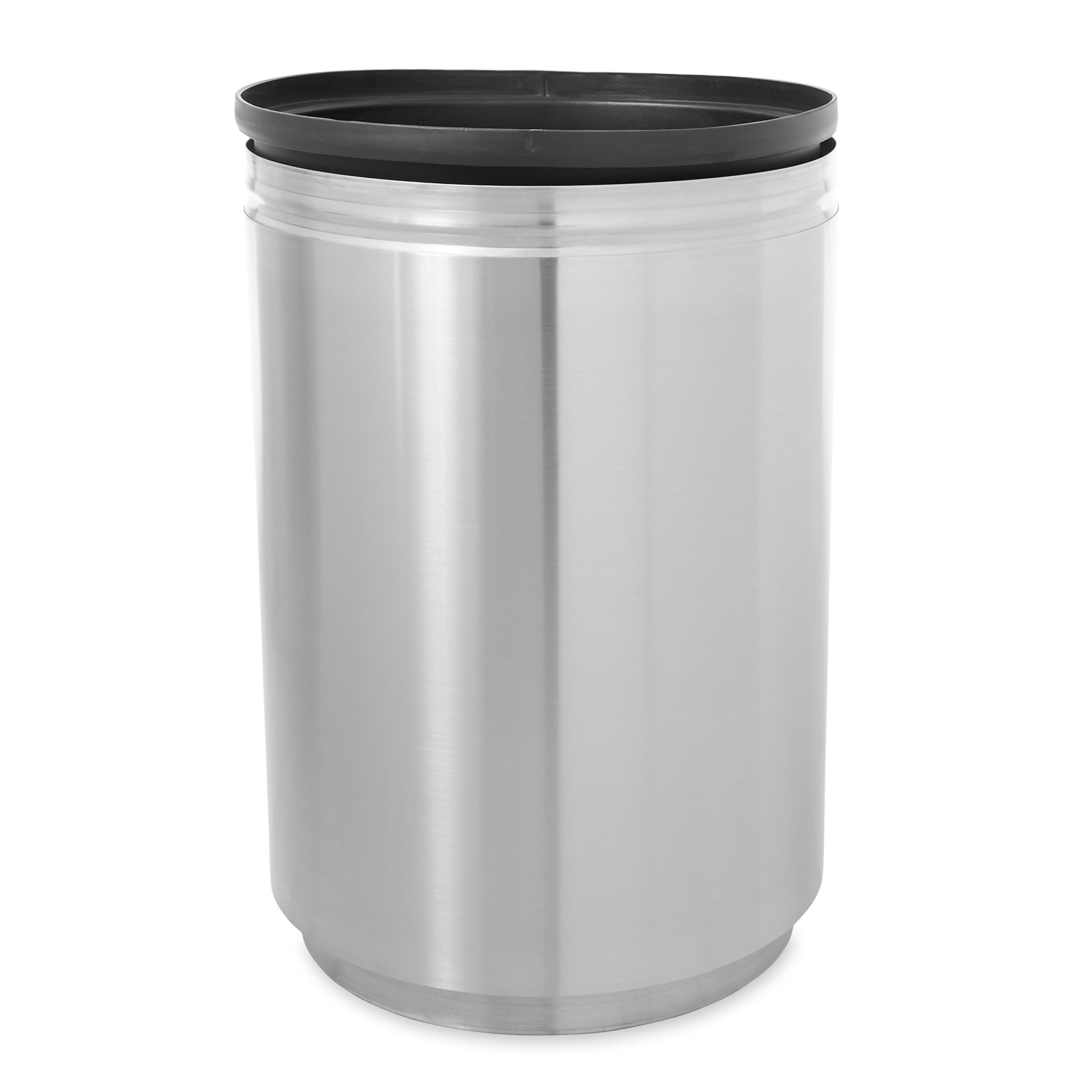 Rubbermaid Commercial Products Executive Series Eclipse Open Top Trash Can, 30-Gallon, Stainless Steel, 30 Gallon, Indoor/Outdoor Waste Container for Malls/Offices/Hotels/Schools - Image 3