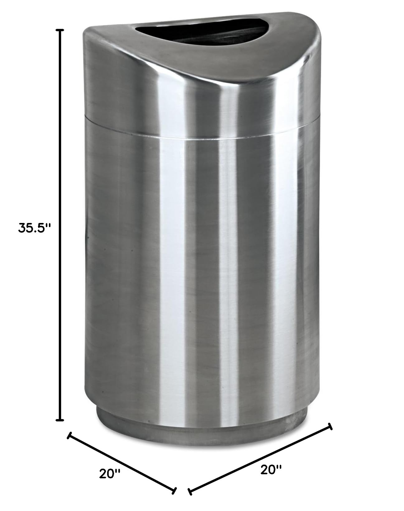 Rubbermaid Commercial Products Executive Series Eclipse Open Top Trash Can, 30-Gallon, Stainless Steel, 30 Gallon, Indoor/Outdoor Waste Container for Malls/Offices/Hotels/Schools - Image 6