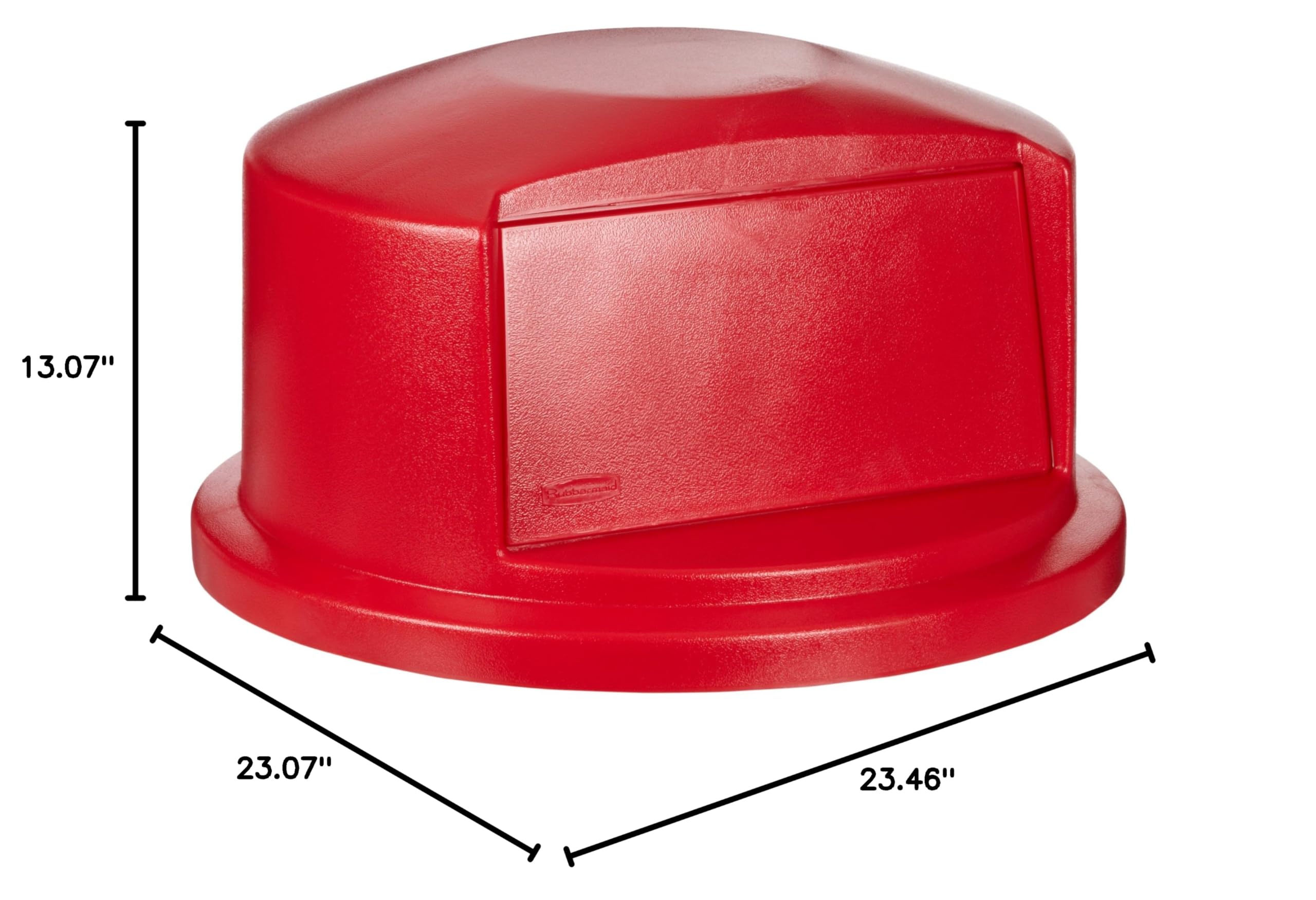 Rubbermaid Commercial Products Heavy-Duty BRUTE Dome Swing Top Door Lid, Plastic, Red, Compatible with the 32-Gallon Waste/Utility Containers - Image 6