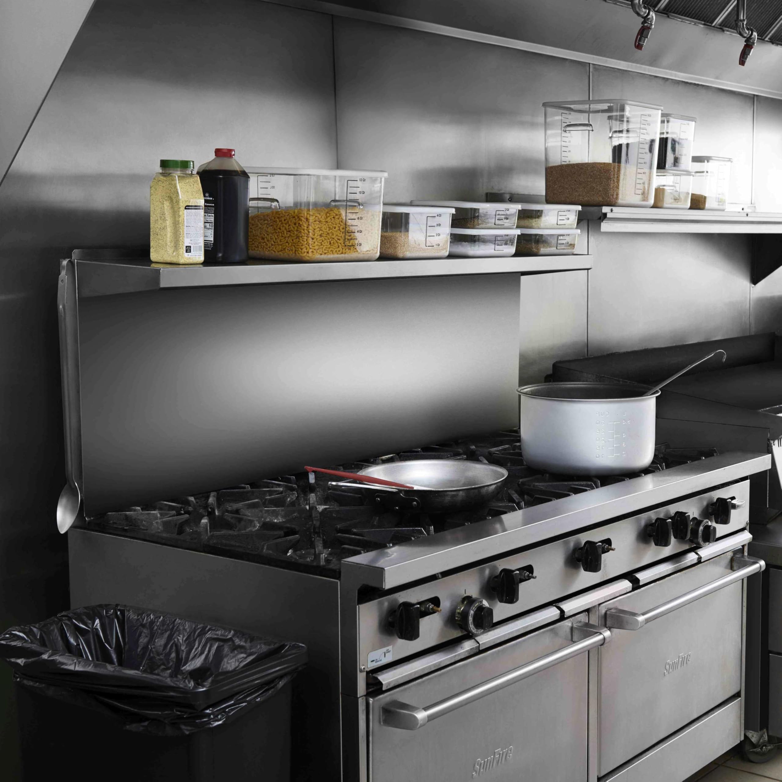 Rubbermaid Commercial Products, Space Saving Square Food Storage Container, 2 Quart, Clear, for Kitchen/Sous Vide/Meal Prep - Image 6