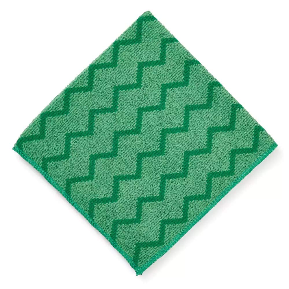 Rubbermaid Commercial Products HYGEN Microfiber Cloth, 16 x 16 inch, Green, Multi-Purpose Rag/Towel for Janitorial/Professional Heavy-Duty Cleaning/Scrubbing - Image 3