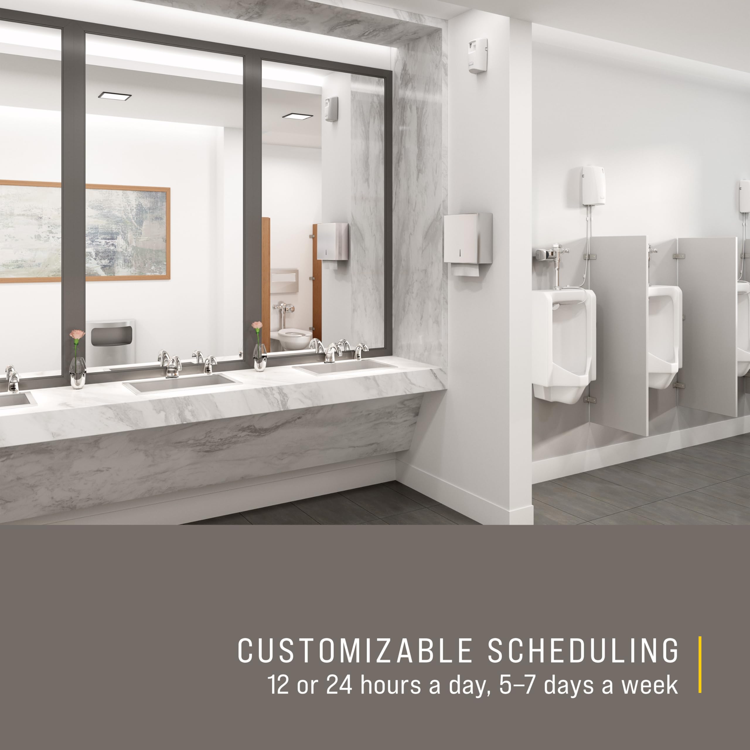 Rubbermaid Commercial Products Microburst Automated Odor-Controlling Aerosol Air Care System, MB9000 Dispenser, Chrome, for Restaurants/Hotels/Schools/Airports/Offices - Image 3