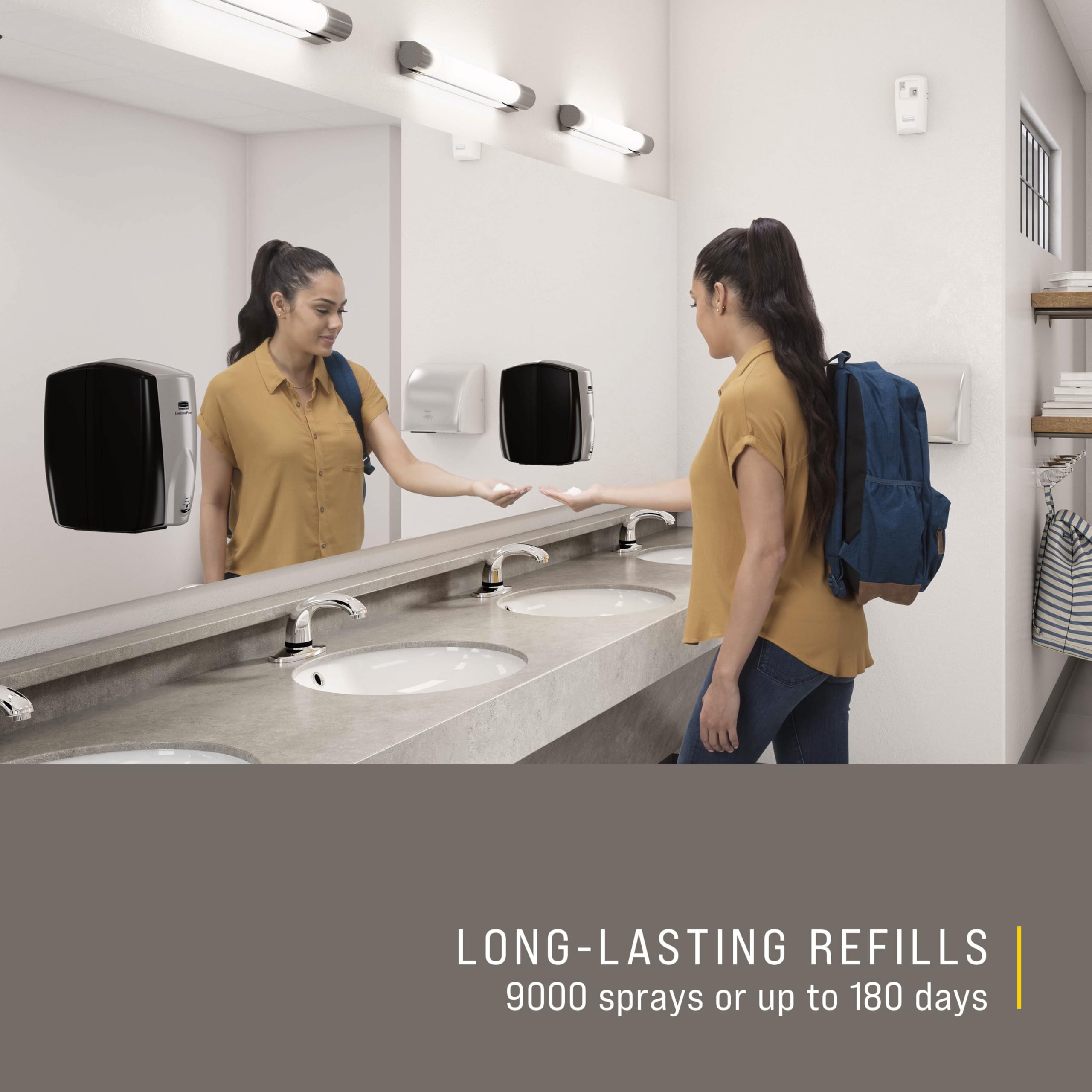 Rubbermaid Commercial Products Microburst Automated Odor-Controlling Aerosol Air Care System, MB9000 Dispenser, Chrome, for Restaurants/Hotels/Schools/Airports/Offices - Image 7