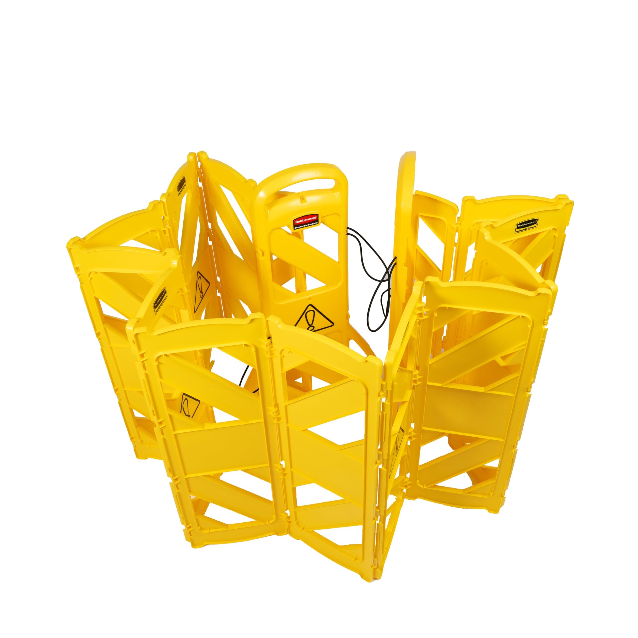 Rubbermaid Commercial Products Mobile Plastic Safety Sign/Barrier 13 Feet Yellow for Spills/Maintenance/Construction - Image 8