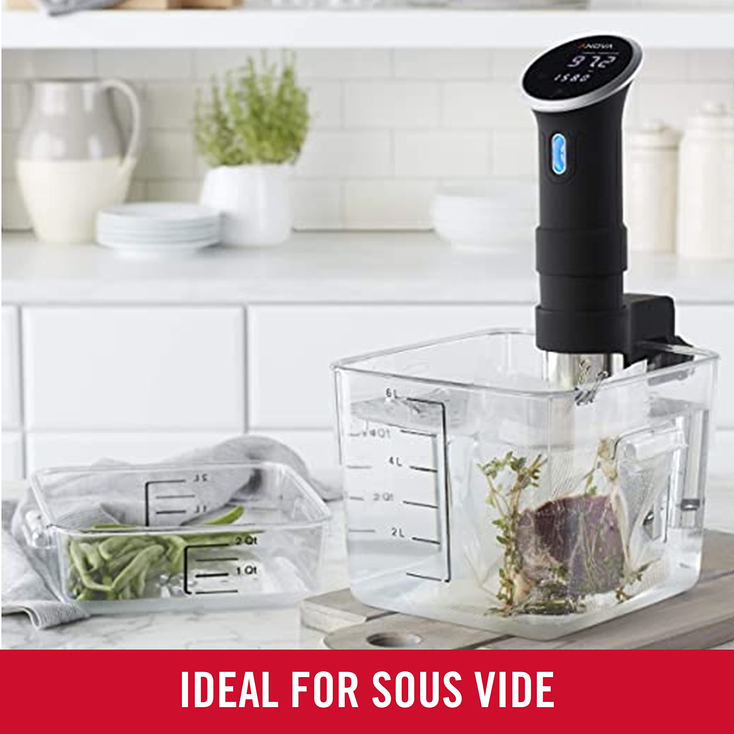 Rubbermaid Commercial Products Space Saving Square Food Storage Container 12 Quart Clear for Kitchen/Sous Vide/Meal Prep - Image 4