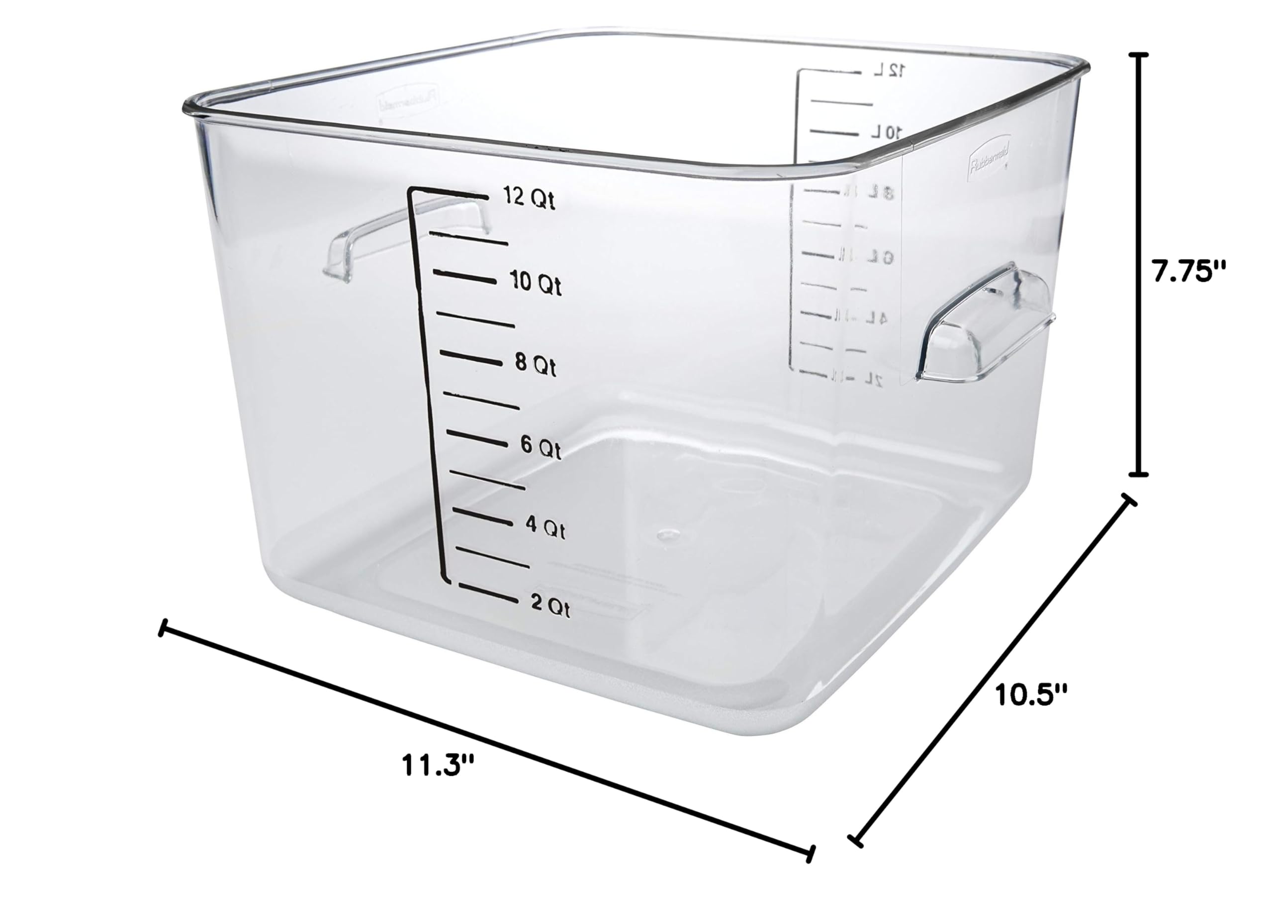 Rubbermaid Commercial Products Space Saving Square Food Storage Container 12 Quart Clear for Kitchen/Sous Vide/Meal Prep - Image 9