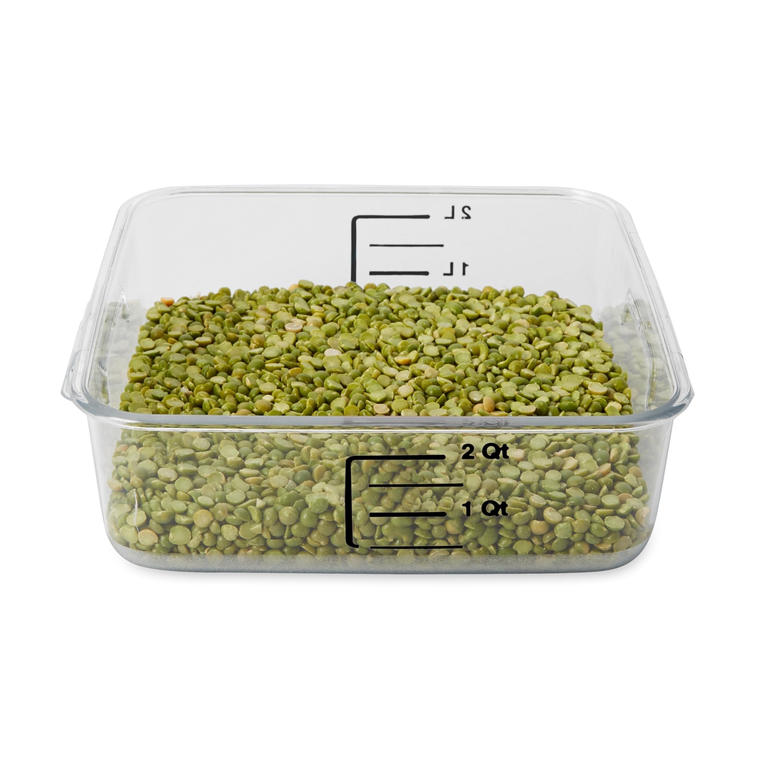 Rubbermaid Commercial Products, Space Saving Square Food Storage Container, 2 Quart, Clear, for Kitchen/Sous Vide/Meal Prep - Image 3