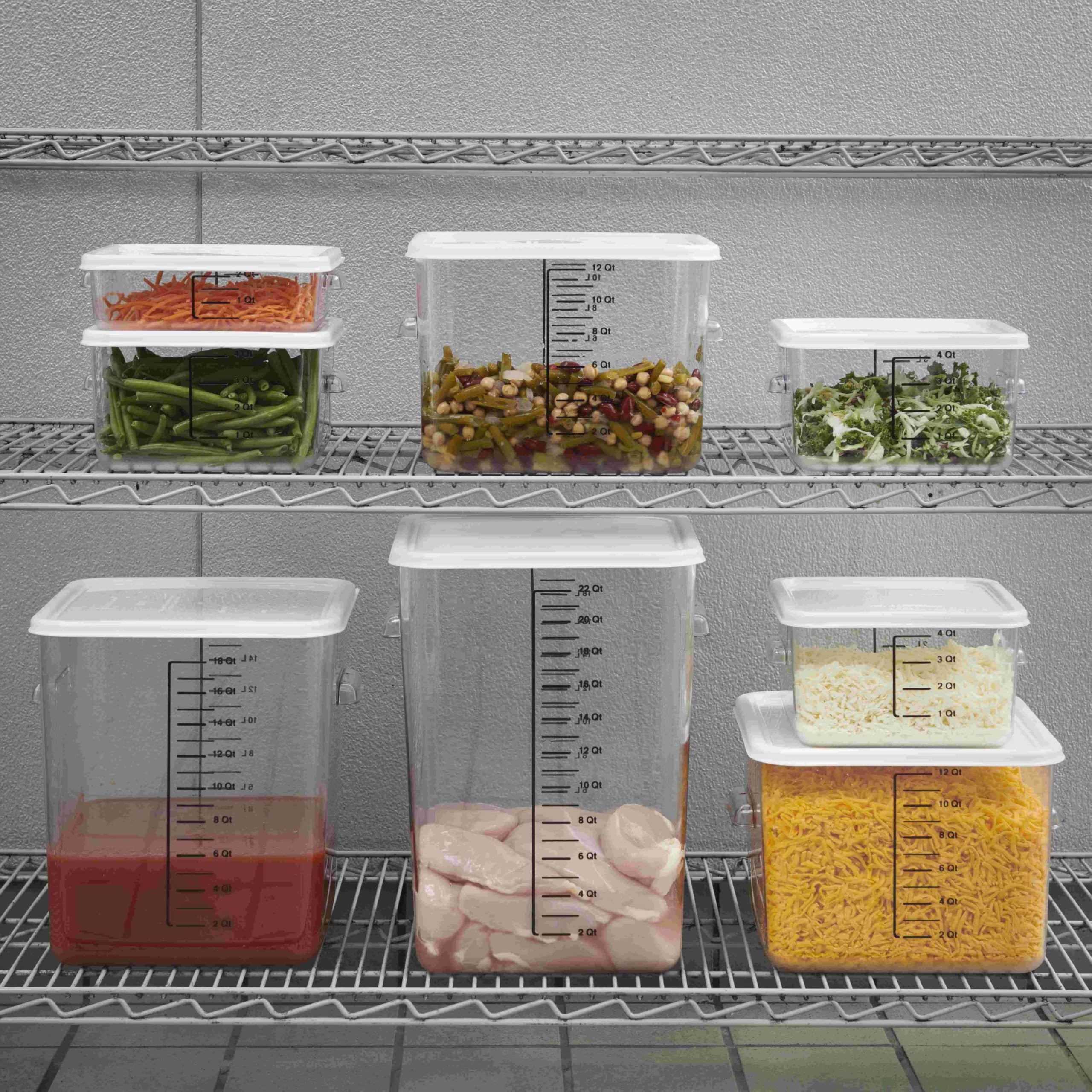 Rubbermaid Commercial Products, Space Saving Square Food Storage Container, 2 Quart, Clear, for Kitchen/Sous Vide/Meal Prep - Image 5