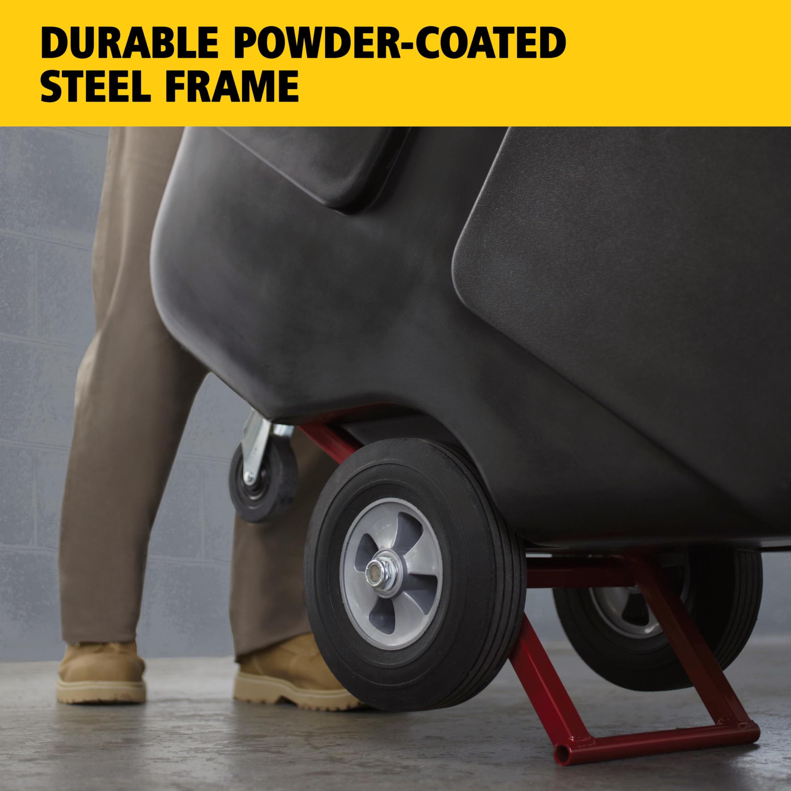 Rubbermaid Commercial Products Tilt Dump Truck/Trash Cart/Garbage Collection/Recycling, 1/2 Cubic Yard, Waste Collection, 1250 lbs capacity, Black, for Office/Warehouse/Facility Management - Image 6