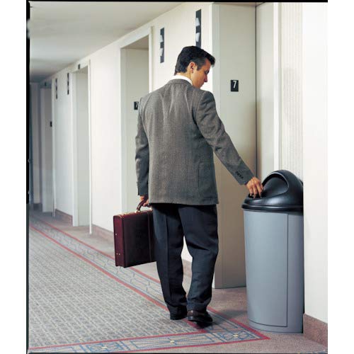 Rubbermaid Commercial Products Untouchable 21 Gal Half Round Gray for Offices/Mailrooms/Classrooms/Areas of High Waste Generation - Image 5